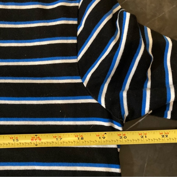 Vans Men's Black,Blue And White Striped Long Sleeve Shirt Size Small Casual Y2k - Picture 4 of 9